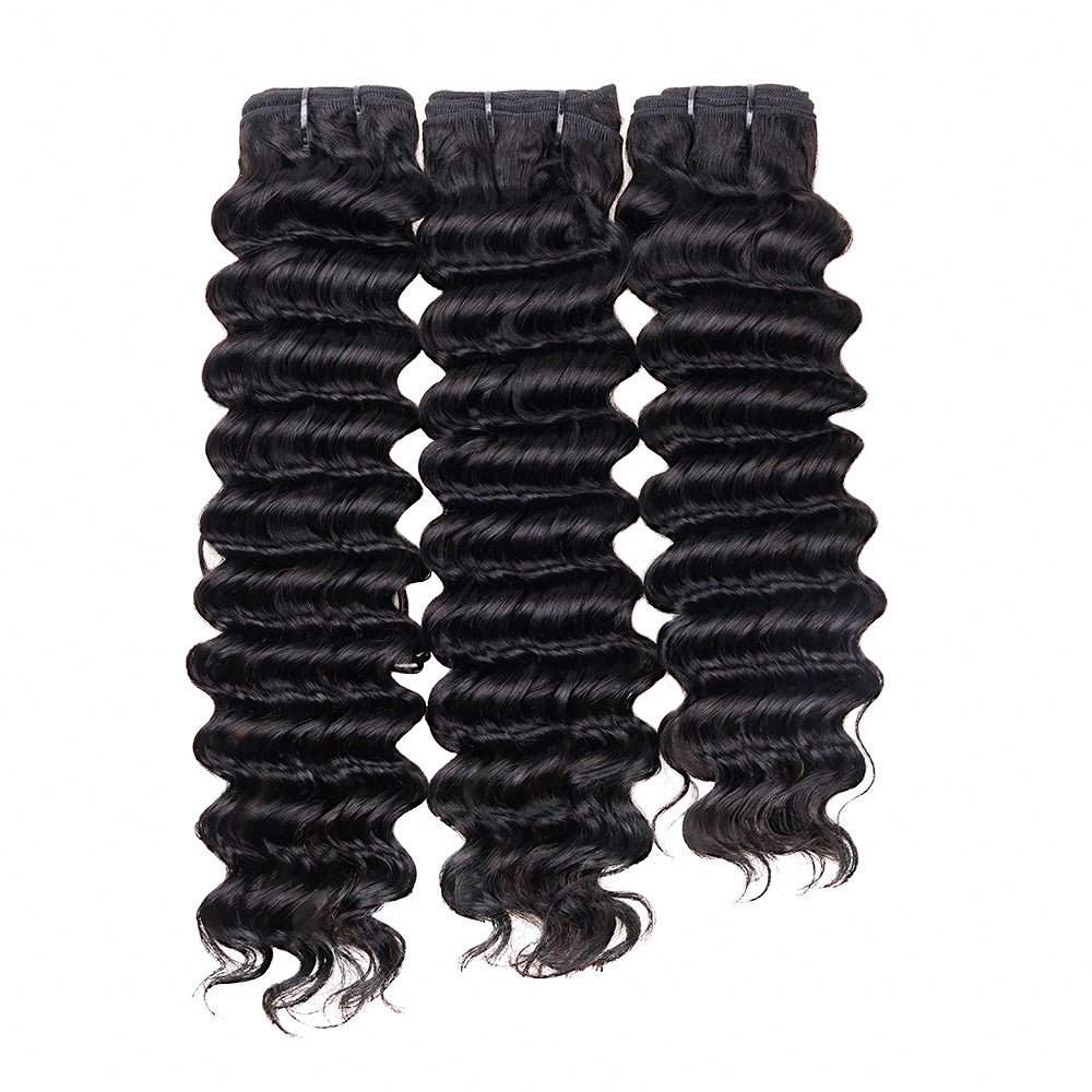 Lashey Virgin Hair Bundles Deep Wave 3pcs Hair Wefts Human Hair - Image 3