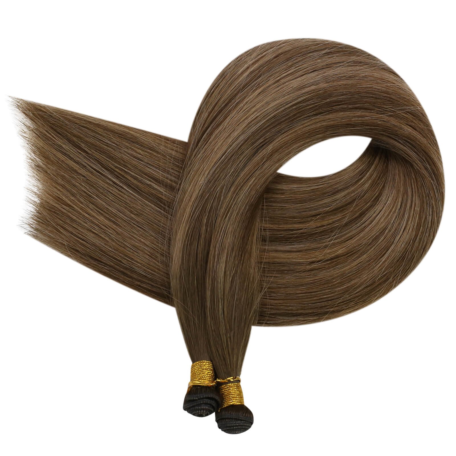 Brown Balayage Invisible Genius Weft Human Hair Extensions (#4/27/4) - Image 6