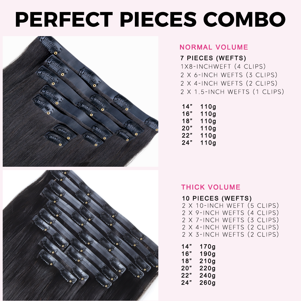 Lashey Most Undetectable Seamless Clip in Hair Extensions Real Human Hair Clip In Extensions - Image 10