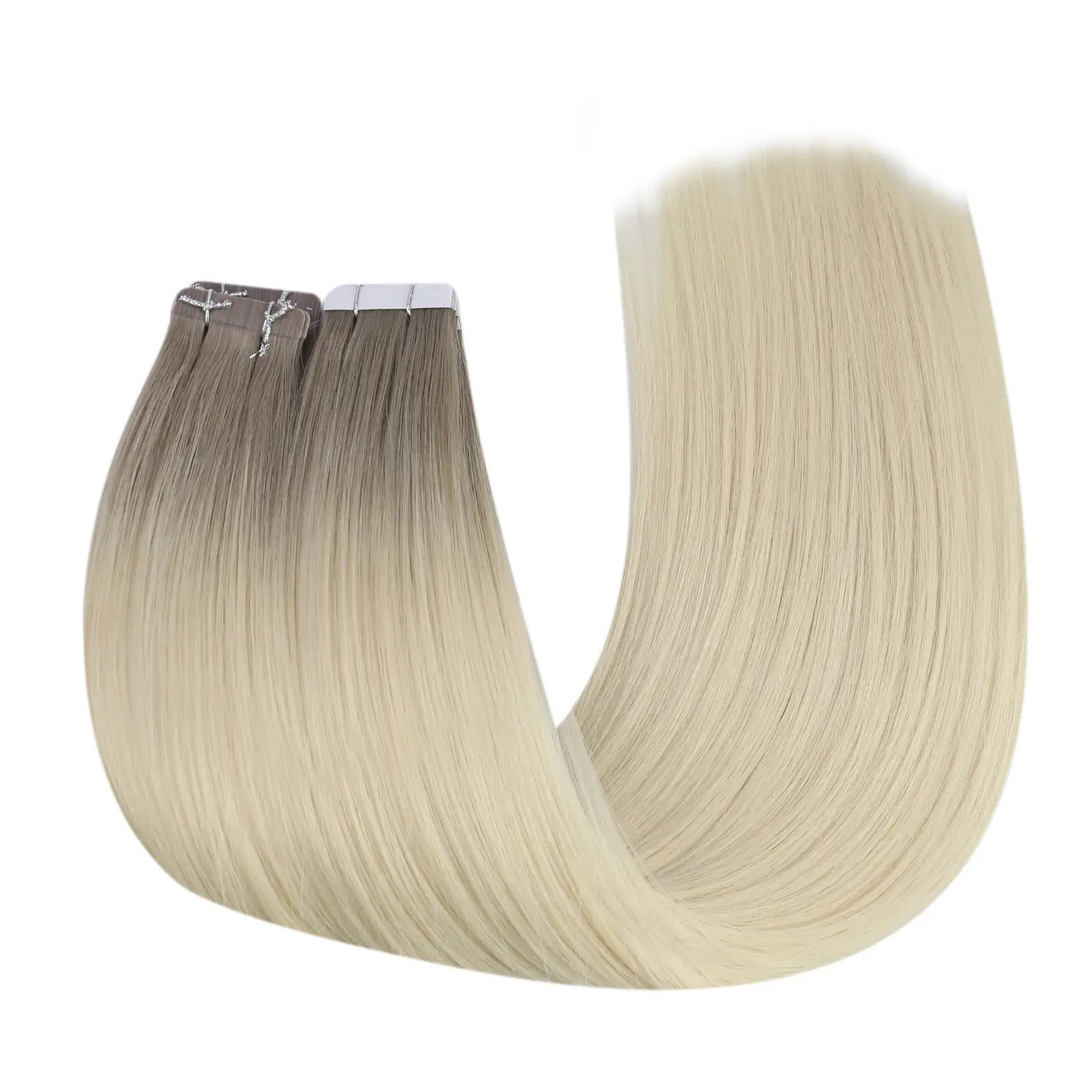Virgin Tape In Hair Extensions 100% Human Hair Ombre Blonde (#R19/60) - Image 3