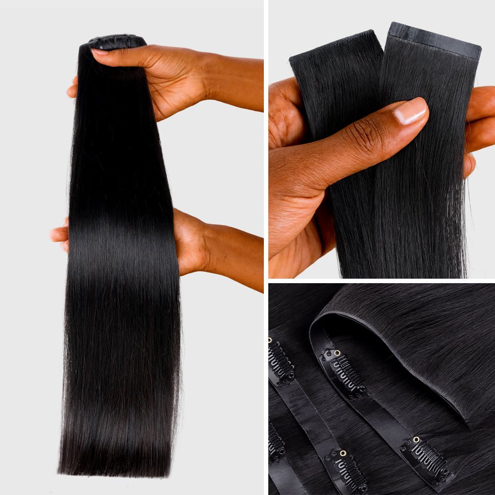 Lashey Most Undetectable Seamless Clip in Hair Extensions Real Human Hair Clip In Extensions - Image 18