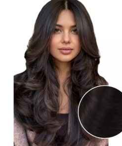 Darkest Brown Genius Clip In Hair Extensions Seamless Remy Hair #2
