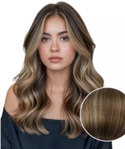 Remy Genius Clip in Hair Extensions Seamless Balayage Brown #4/27/4