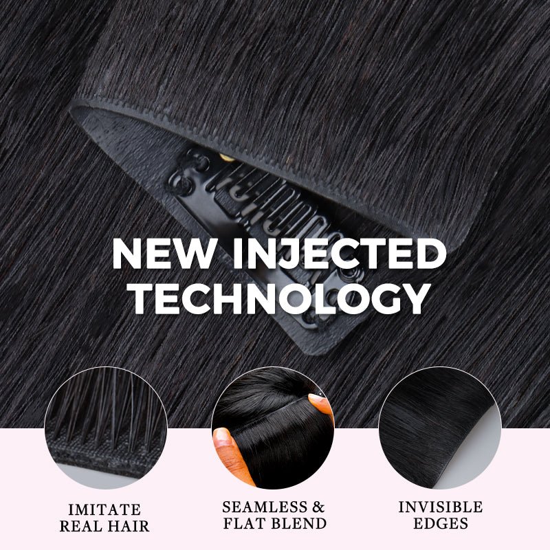 Lashey Most Undetectable Seamless Clip in Hair Extensions Real Human Hair Clip In Extensions - Image 9