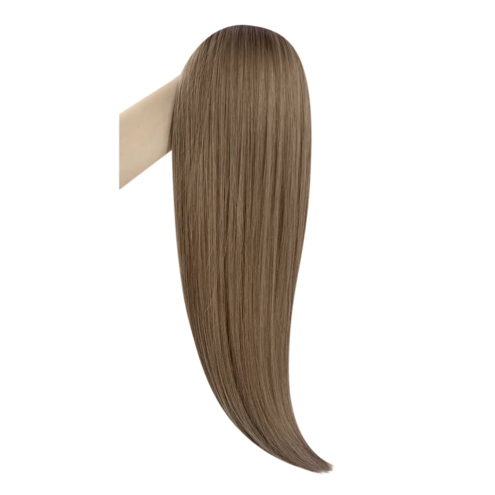 Best Tape Hair Extensions 100% Virgin Hair Balayage Brown (#R2/DXB/18) - Image 6