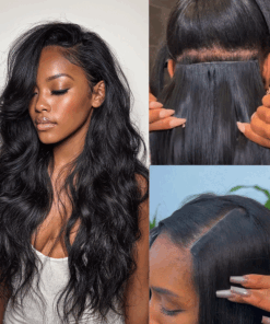 Lashey Body Wave / Yaki Straight / Kinky Curly / Kinky Straight / Straight Ultra Invisi Edges Clip in Hair Extensions Clip In Extensions