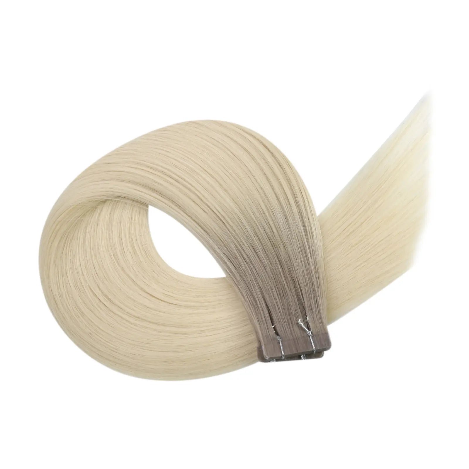 Virgin Tape In Hair Extensions 100% Human Hair Ombre Blonde (#R19/60) - Image 5