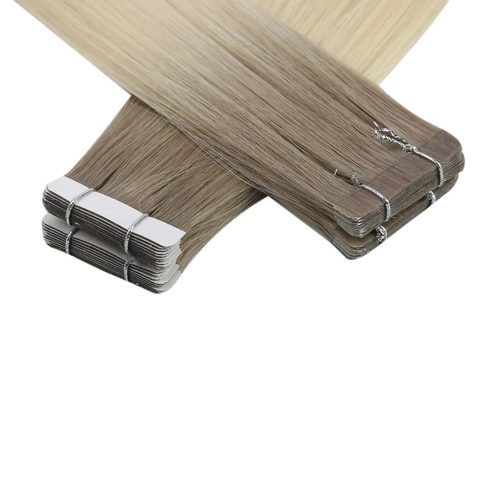 Virgin Tape In Hair Extensions 100% Human Hair Ombre Blonde (#R19/60) - Image 4