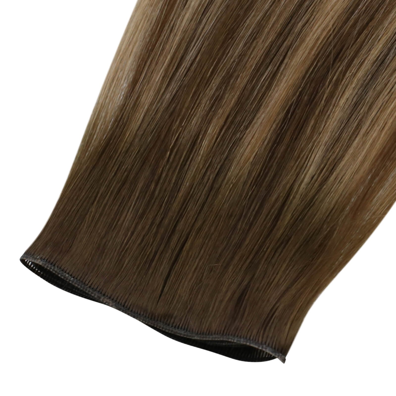 Brown Balayage Invisible Genius Weft Human Hair Extensions (#4/27/4) - Image 4